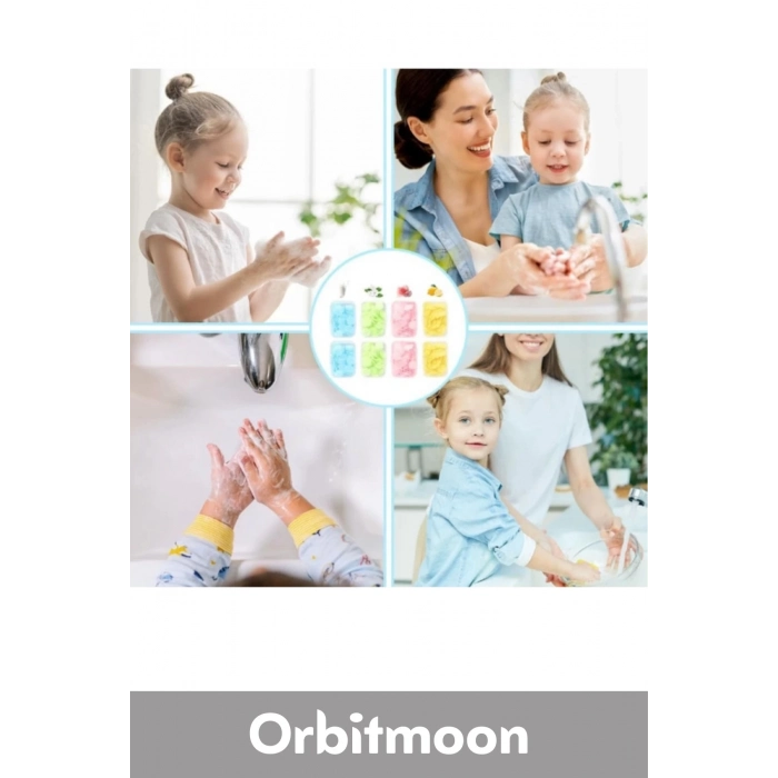 Özel Seri Dış Mekan Çok Dilimli Taşınabilir Kamp Çocuk Tuvalet Pratik Çiçek Desenli Sihirli Sabun