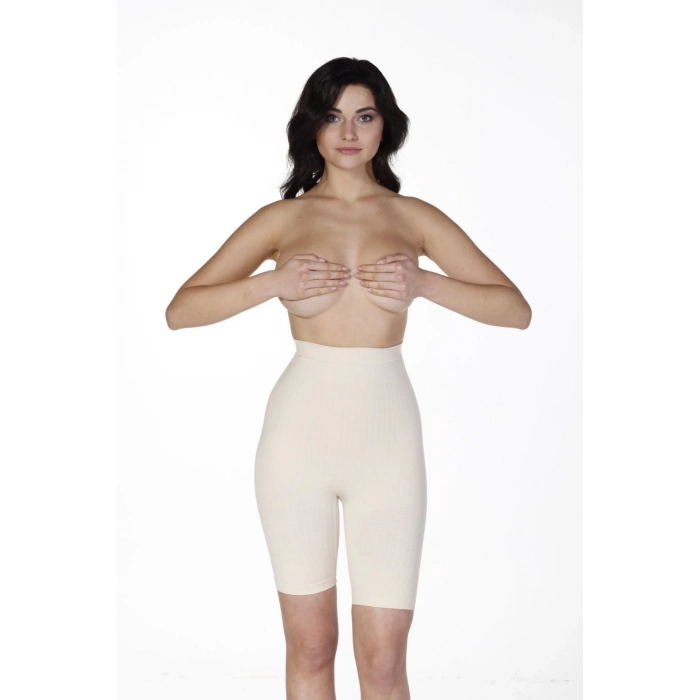 Özel Seri Doğum Sezeryan Sonrası Vücut Kaymaz Silikonlu Toparlayıcı Selüllit Önleyici Paçalı Korse