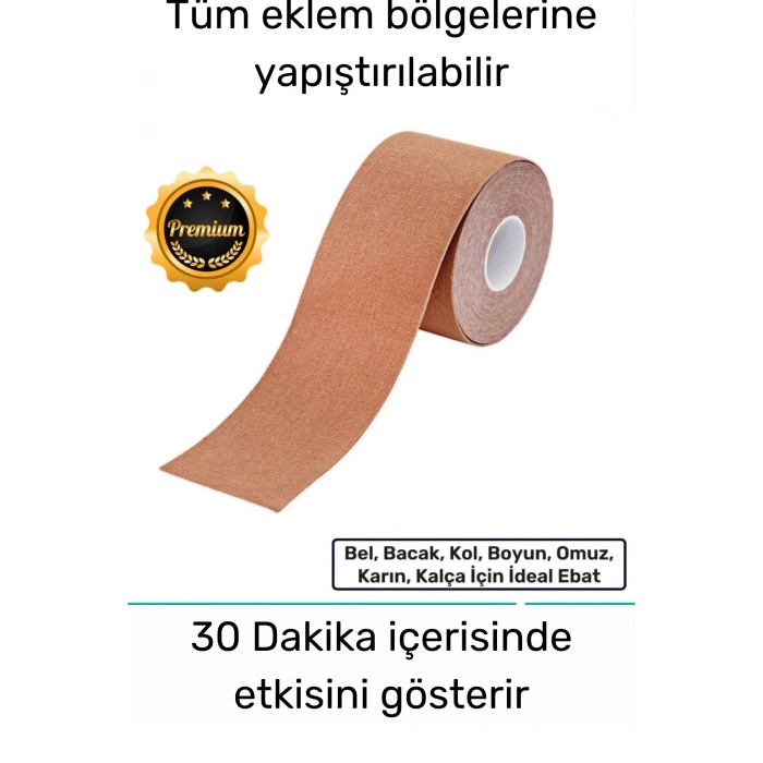 Özel Seri Etkili Büyük Boy Kas Eklem Bel Bacak Kol Boyun Sırt Omuz Karın Ağrı Isı Bandı 5cm x 5m