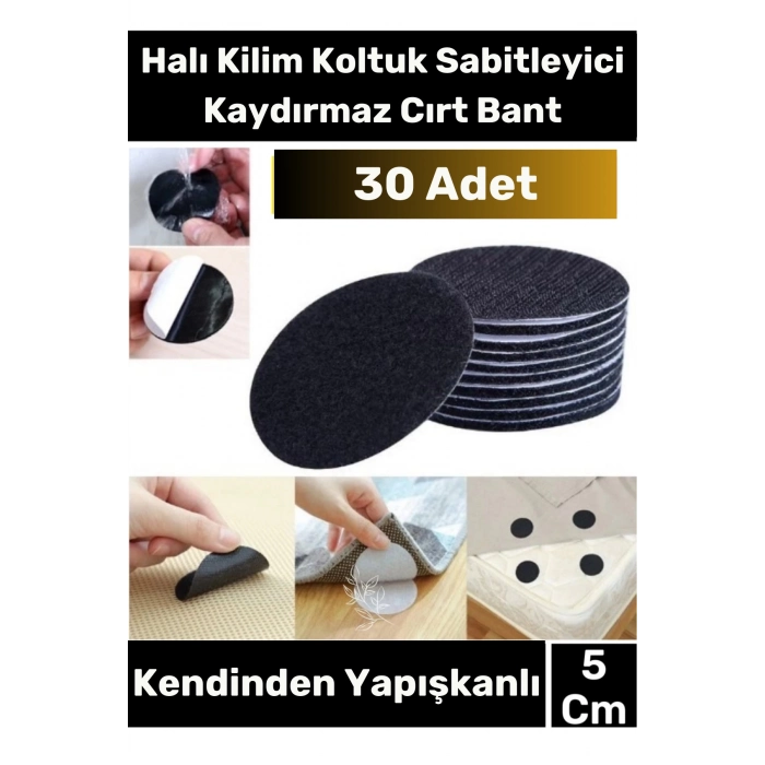 Özel Seri Kendinden Yapışkanlı Halı Kilim Sabitleyici Koltuk Kaydırmaz Yıkanabilir 30 Adet Cırt Bant