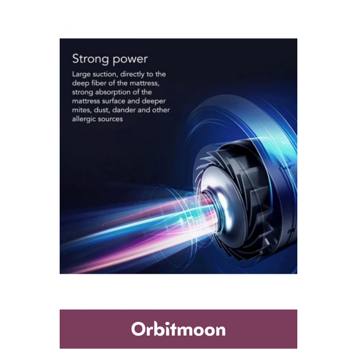Özel Seri Kompakt UV Işıklı Güçlü Emiş Gücü Elektrikli Yatak Yorgan Örtü Koltuk Temizleme Süpürgesi