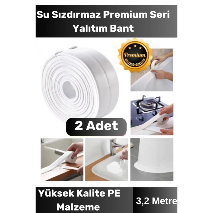 Özel Seri Premium Su Geçirmez Sızdırmaz Lavabo Küvet Yağ Nem Küf Önleyici 3.2m 2 Adet Izolasyon Bant