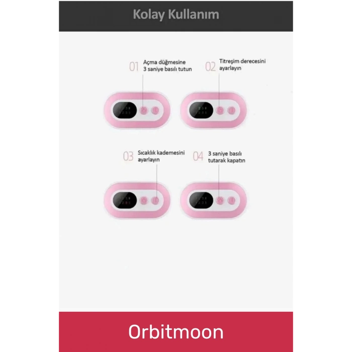 Özel Seri Titreşimli Taşınabilir Sıcak Tutan Regl Ağrıları Dijital Özel Gün Adet Bel Kemeri
