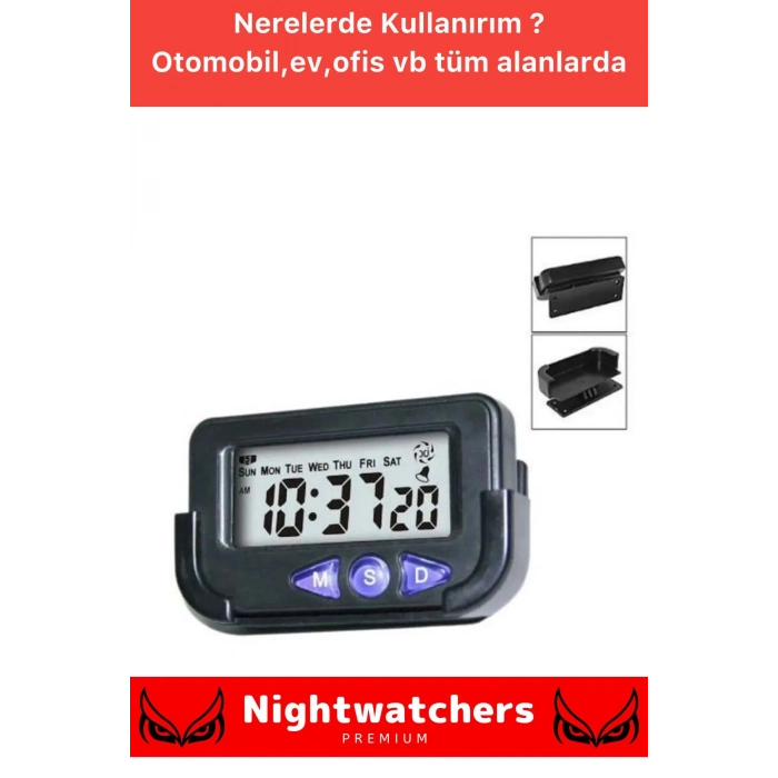 Özel Seri Yapışkanlı Masaüstü Stantlı Ders Çalışmak Için Alarlı Kronometreli Mini Dijital Saat