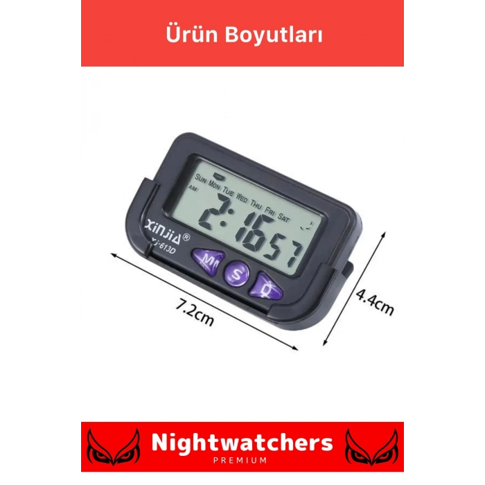 Özel Seri Yapışkanlı Masaüstü Stantlı Ders Çalışmak Için Alarlı Kronometreli Mini Dijital Saat