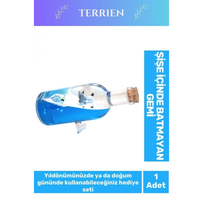 Özel Tasarım Aşk Batmayan Gemi Yıl Dönümü Kız Arkadaş Doğum Günü Hediye Sevgiliye Akvaryum 17*6 Cm