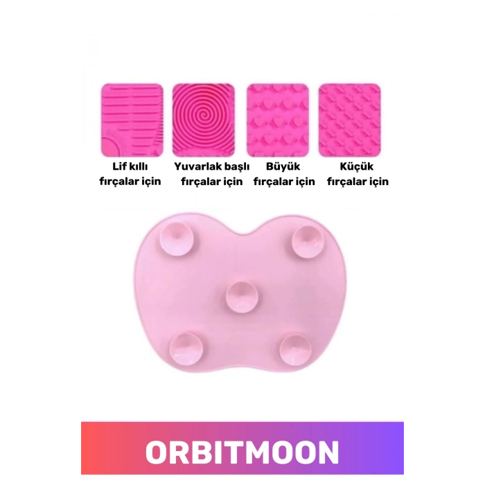 Özel Tasarım Pratik Silikon Yıkanabilir Kurutulabilir Makyaj Fırçası Süngeri Temizleme Matı Aparatı