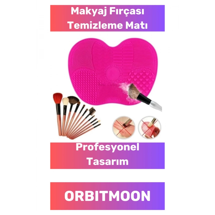 Özel Tasarım Pratik Silikon Yıkanabilir Kurutulabilir Makyaj Fırçası Süngeri Temizleme Matı Aparatı