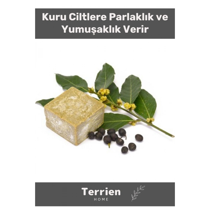 Özel Üretim %100 Doğal Organik El Yapımı Güzel Kokulu El Yüz Saç Vücut Cilt Defne Sabunu