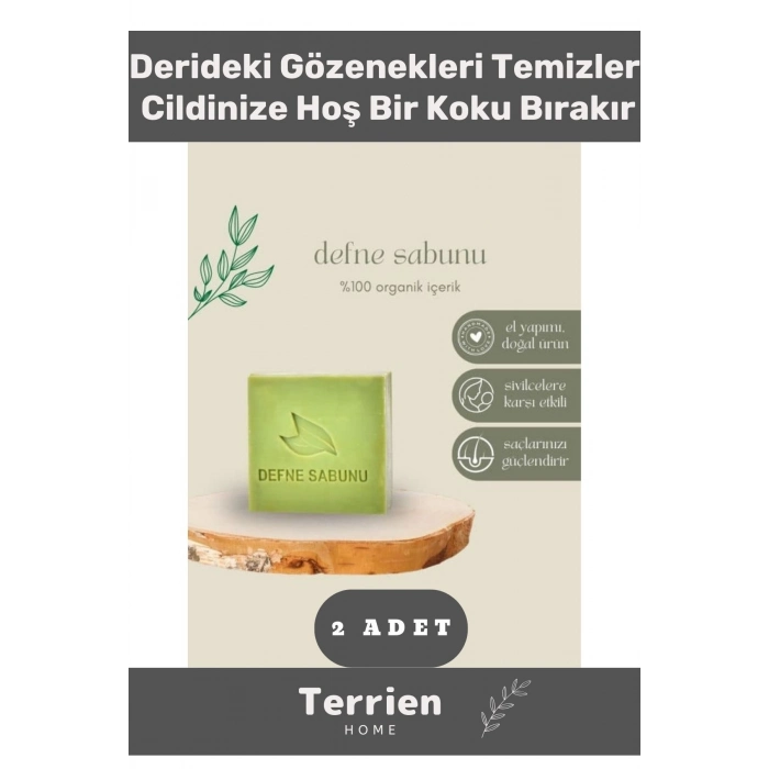 Özel Üretim %100 Doğal Organik El Yapımı Güzel Kokulu El Yüz Saç Vücut Cilt Defne Sabunu