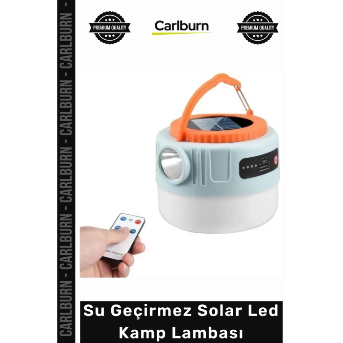 Özel Üretim 1200 mAh USB Şarjlı Su Geçirmez IP45 Taşınabilir Powerbank Güçlü Solar Led Kamp Lambası