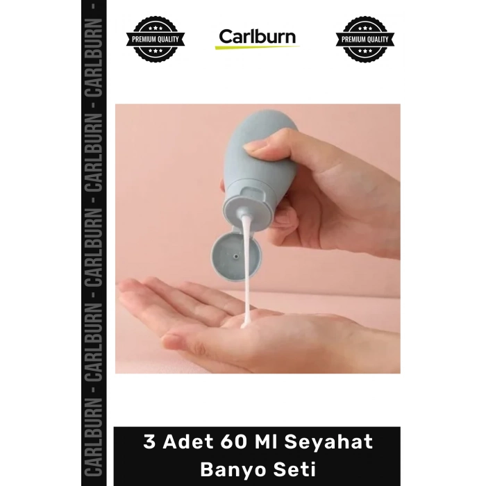 Özel Üretim 3 Adet 60 Ml Sızdırmaz Boş Şişe Şeffaf Kozmetik Şampuan Taşıma Seyahat Banyo Seti
