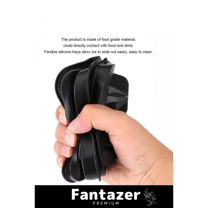 Özel Üretim 4 Gözlü Kırılmaz Esnek Silikon Kokteyl İçecek Elmas Şekilli Buz Yapma Kalıbı