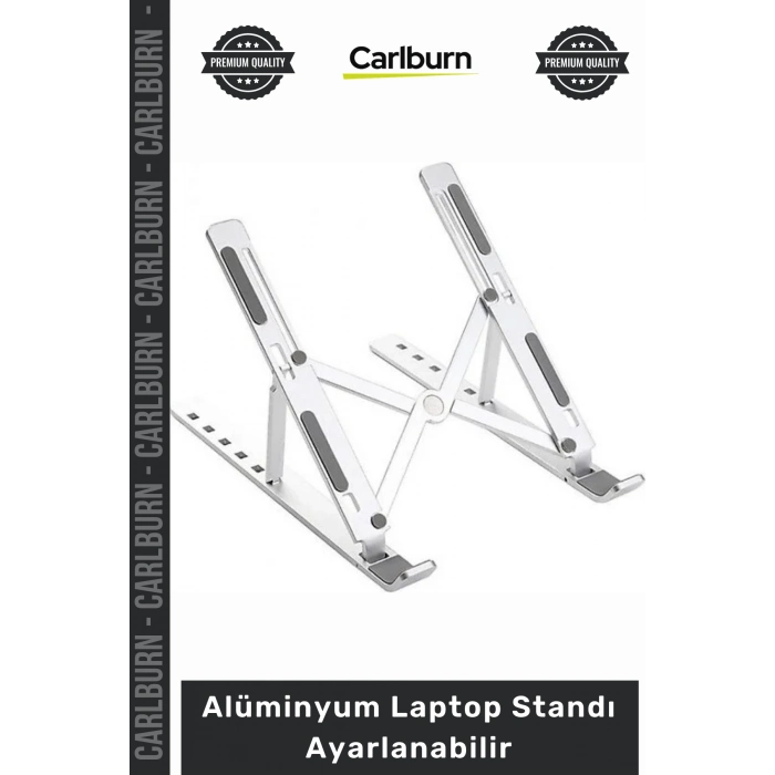 Özel Üretim 6 Kademeli Katlanabilir Taşınabilir Metal Stand Alüminyum Laptop Standı Ayarlanabilir
