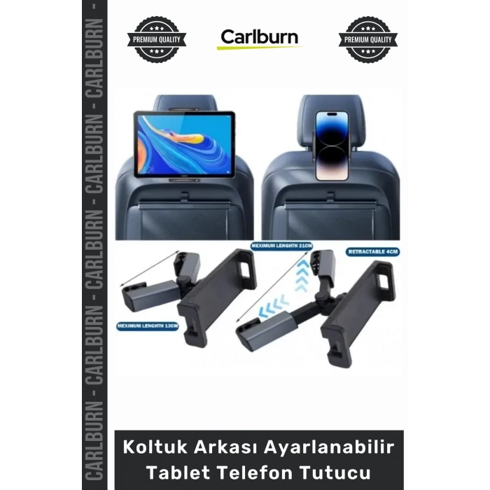 Özel Üretim Arka Başlık 360 Döner Askı Aparat Koltuk Arkası Ayarlanabilir Tablet Telefon Tutucu