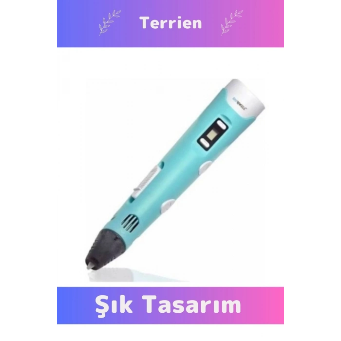 Özel Üretim Bükülebilir ABS Plastik 3D Çocuk Renkli Filament Üç Boyutlu Çizim Yazıcı Kalemi