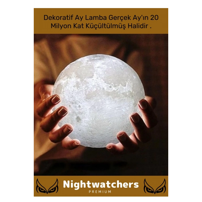 Özel Üretim Çevre Korumalı 3d Standlı Küre Dekoratif Yüksek Performanslı Led Ay Gece Masa Lambası