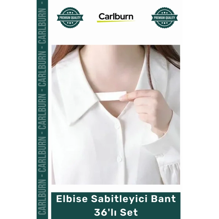 Özel Üretim Çift Taraflı Şeffaf Vücut Dekolte Yaka Sabitleme Bandı Elbise Sabitleyici Bant 36lı Set
