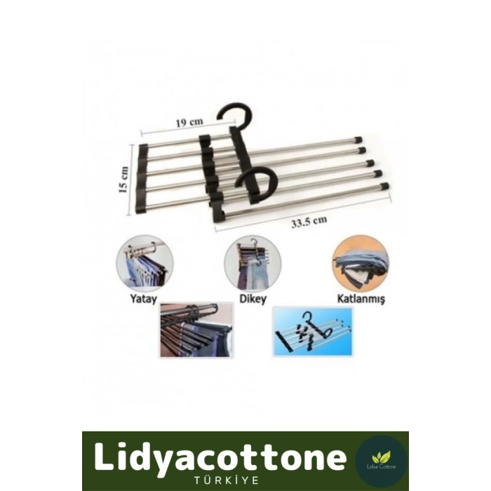 Özel Üretim Dayanıklı Dolap Organizer Hareketli Çok Fonksiyonlu Pantolon Askılığı 5 In 1ASKI