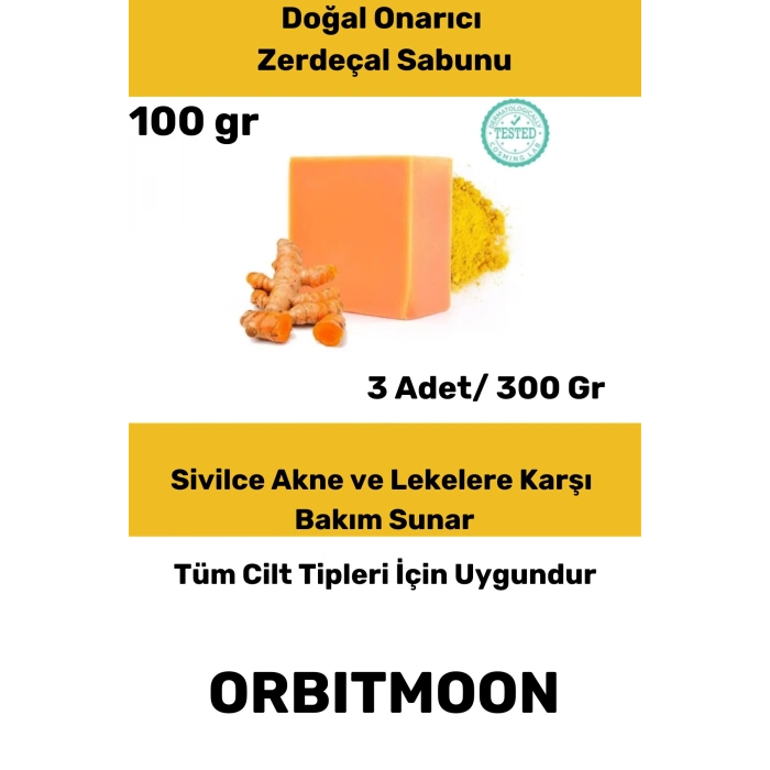 Özel Üretim Doğal El Yüz Saç Vücut Cilt Güzel Kokulu Leke Karşıtı Orijinal Zerdeçal Ekstraktı Sabunu