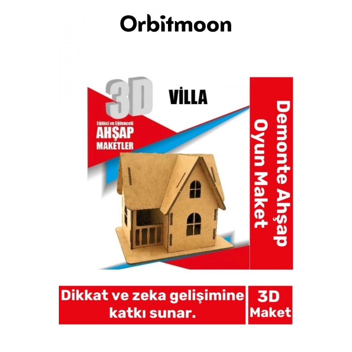 Özel Üretim Eğitici Öğretici 3 Boyut Zeka Geliştirici Boyanan Çocuk Puzzle Demonte Ahşap Oyun Maket