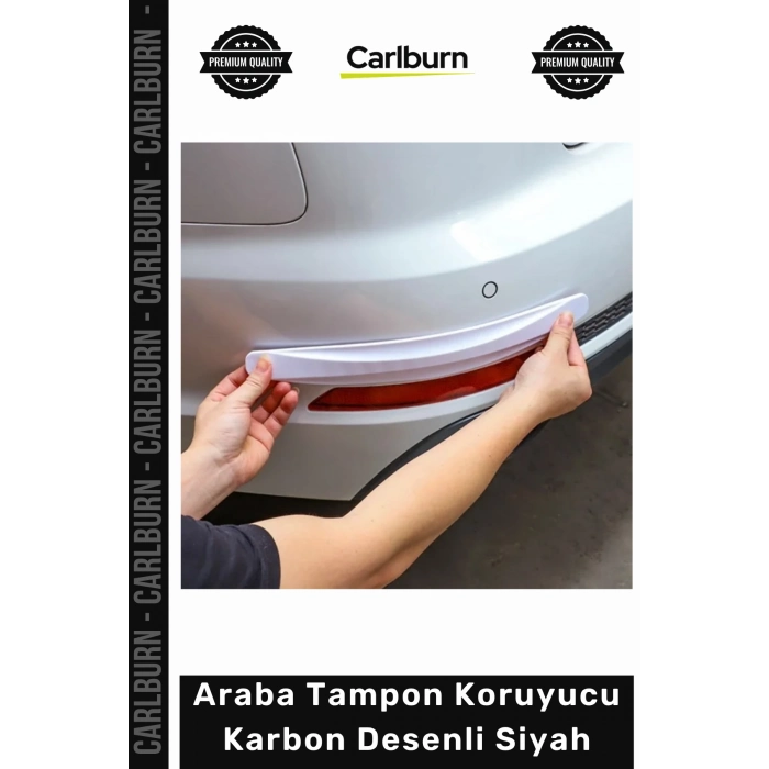 Özel Üretim Esnek Darbe Emici Oto Stil Çizilme Önleyici Araba Tampon Koruyucu Karbon Desenli Siyah