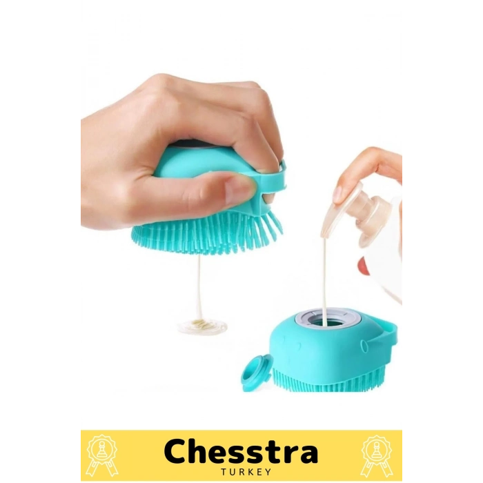 Özel Üretim Evcil Hayvan Bebek Çocuk Sabun Şampuan Duş Jeli Hazneli Banyo Masaj Fırçası Lif Kesesi