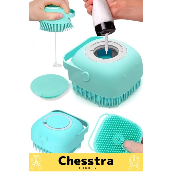 Özel Üretim Evcil Hayvan Bebek Çocuk Sabun Şampuan Duş Jeli Hazneli Banyo Masaj Fırçası Lif Kesesi