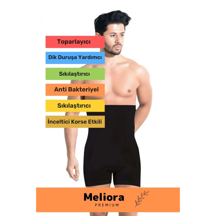 Özel Üretim Fit Görünüm Sağlayan İnceltici Rahat Atlet Ve Boxer İnceltici Erkek Korse 2li Set