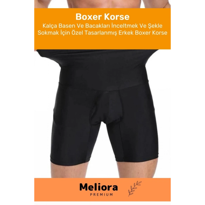 Özel Üretim Fit Görünüm Sağlayan İnceltici Rahat Atlet Ve Boxer İnceltici Erkek Korse 2li Set