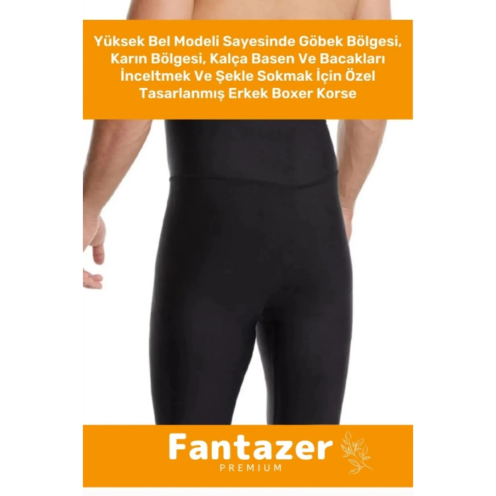 Özel Üretim Fit Görünüm Sağlayan Inceltici Rahat Atlet Ve Boxer Inceltici Erkek Korse 2li Set