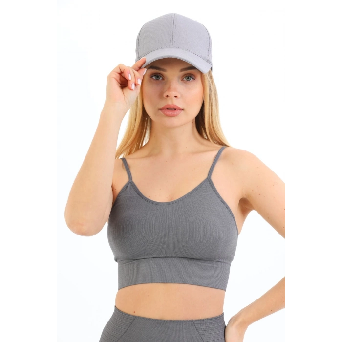 Özel Üretim Göğüs Toparlayıcı Sarkma Önleyen Spor Günlük İnce İp Askılı Pedli Fitilli Crop Büstiyer