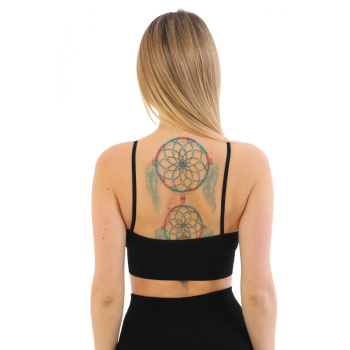 Özel Üretim Göğüs Toparlayıcı Sarkma Önleyen Spor Günlük İnce İp Askılı Pedli Fitilli Crop Büstiyer