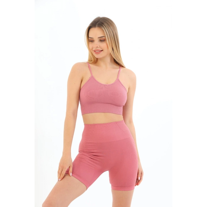 Özel Üretim Göğüs Toparlayıcı Sarkma Önleyen Spor Günlük İnce İp Askılı Pedli Fitilli Crop Büstiyer