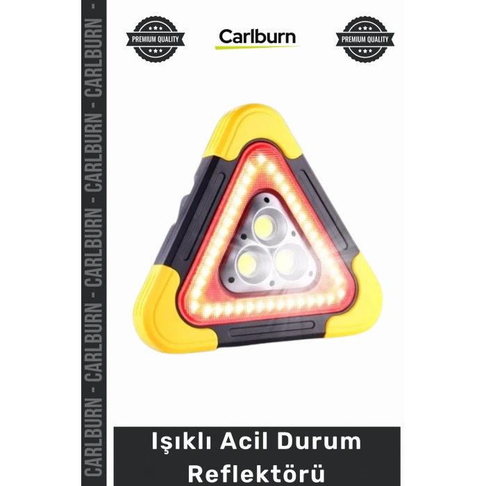 Özel Üretim Güneş Enerjili Solar USB Şarjlı Powerbank Özellikli LED Trafik Işıklı Acil Durum Reflektörü