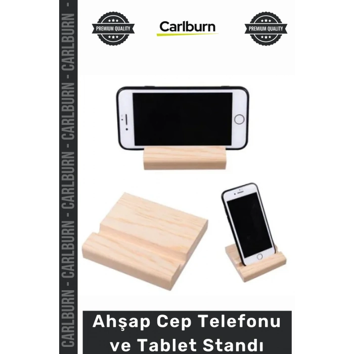 Özel Üretim Kaliteli Doğal Masif Masaüstü Ergonomik Şık Tasarım Ahşap Cep Telefonu Tablet Standı
