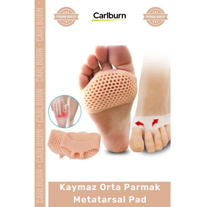 Özel Üretim Kaymaz Nefes Alan Hava Delikli Ayakkabı Destekli Ön Ayak Orta Parmak Metatarsal Pad