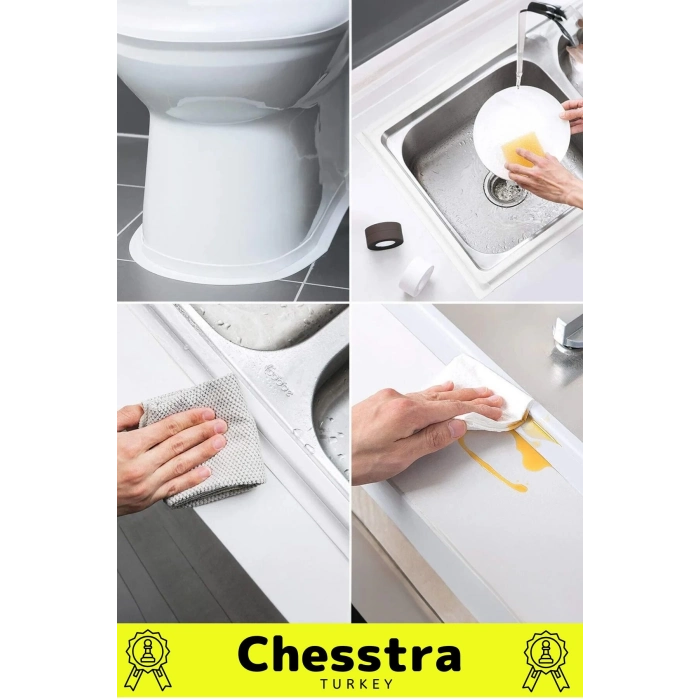 Özel Üretim Lavabo Tezgah Klozet Banyo Pencere Duş İzolasyon 3.2m Su Geçirmez Sızdırmaz Bant 1 Adet