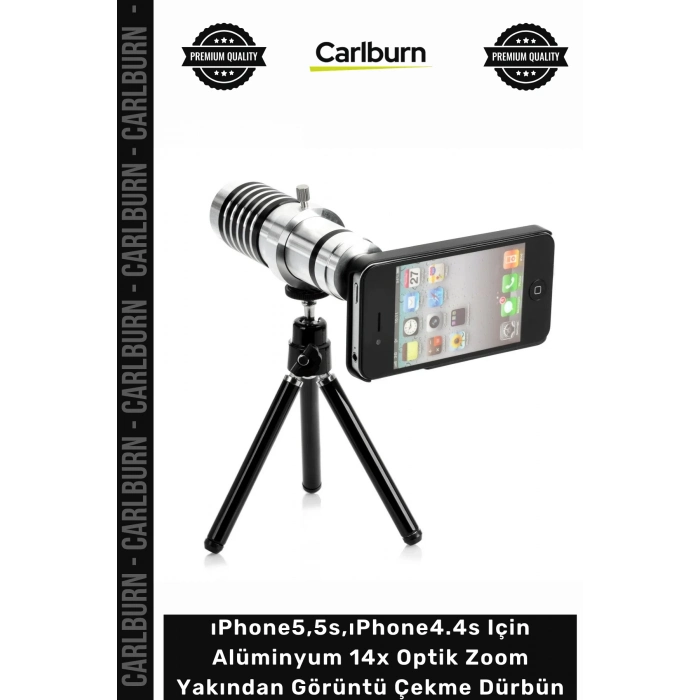 Özel Üretim Lens ıPhone5/5s/ıPhone4/4s Alüminyum 14x Optik Zoom Yakından Görüntü Çekme Dürbün