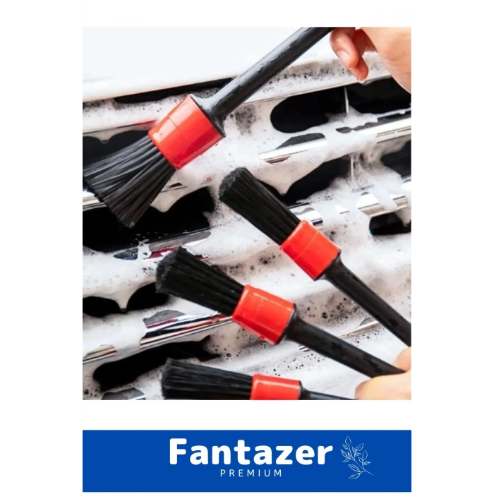 Özel Üretim Pratik Islak Kuru Otomobil Oto Araç Araba Klima Temizlik Detay Fırçası 5+1 Set