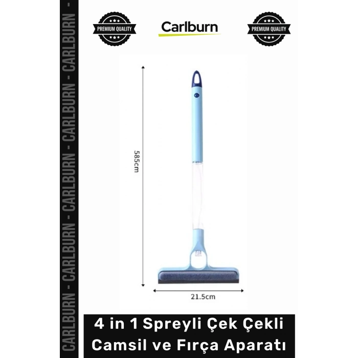 Özel Üretim Pratik Mikrofiber Bezli Profesyonel Yüzey 4 in 1 Spreyli Çek Çekli Camsil Fırça Aparatı
