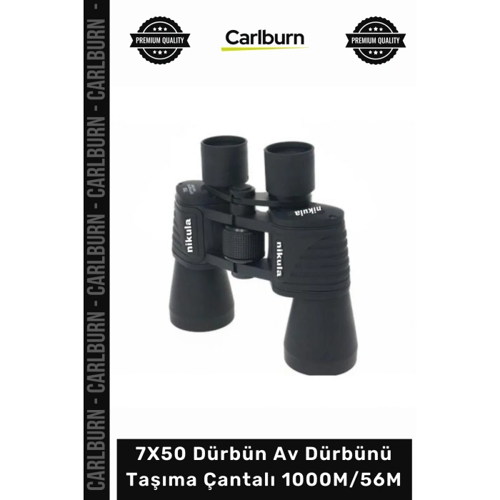 Özel Üretim Profesyonel Net Su Geçirmez Zoom 7X50 Dürbün Av Dürbünü Taşıma Çantalı 1000M/56M