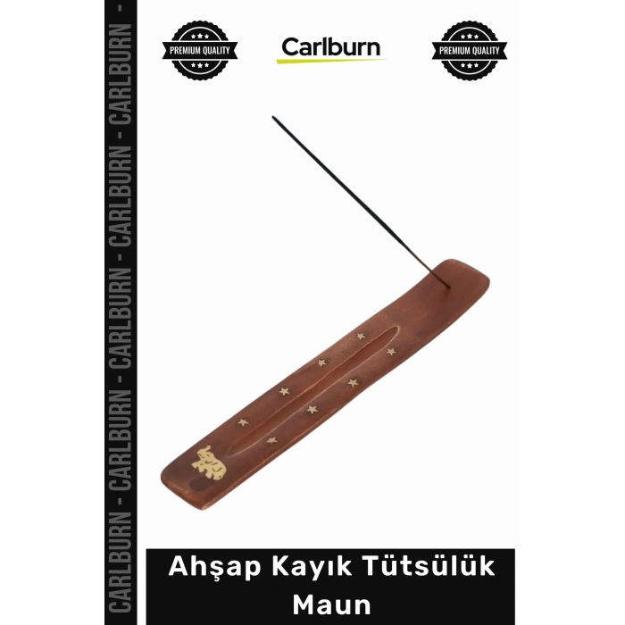 Özel Üretim Şık Tasarım El İşçiliği Doğal Dekoratif Estetik Kaliteli Elit Ahşap Kayık Tütsülük Maun