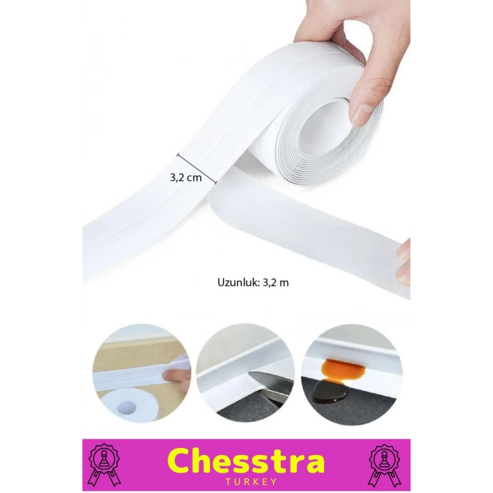 Özel Üretim Su Geçirmez Sızdırmaz Lavabo Tezgah Klozet Banyo Pencere Duş İzolasyon 3.2m Bant 10 Adet
