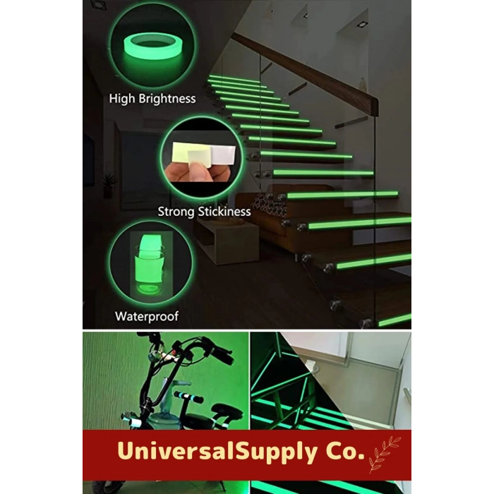Özel Üretim Suya Dayanıklı Karanlıkta Işık Veren Merdiven Ev Bahçe 4 Metre Fosforlu Yeşil Şerit Bant
