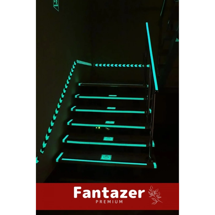 Özel Üretim Suya Dayanıklı Karanlıkta Işık Veren Merdiven Ev Bahçe 4 Metre Fosforlu Yeşil Şerit Bant