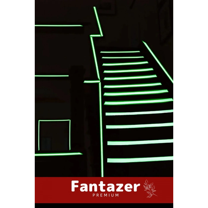 Özel Üretim Suya Dayanıklı Karanlıkta Işık Veren Merdiven Ev Bahçe 4 Metre Fosforlu Yeşil Şerit Bant