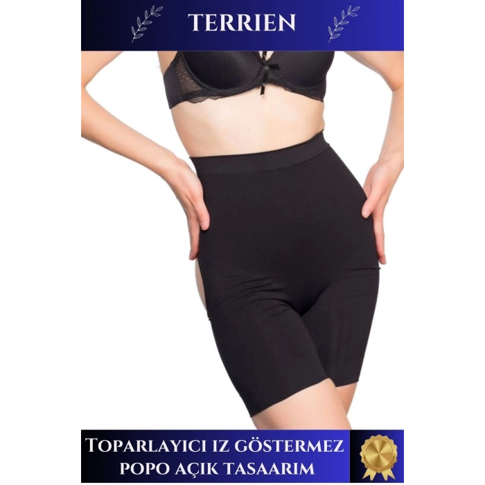 Özel Üretim Toparlayıcı Sıkılaştırıcı Şekillendiri İz Göstermez Kaymaz Kadın Popo Açık Paçalı Korse