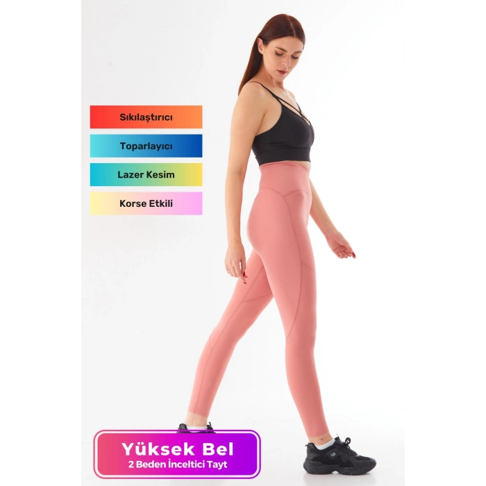 Özel Üretim Toparlayıcı Sıkılaştırıcı Yüksek Bel Vücut Şekillendirici Günlük Şık Kadın Spor Tayt