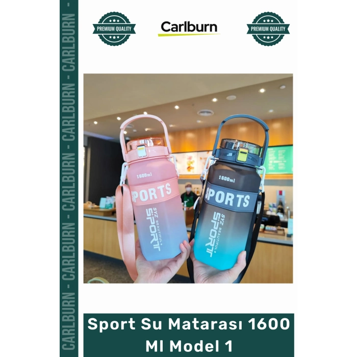 Özel Üretim Tritan BPA İçermeyen Sızdırmaz Sağlıklı Ergonomik Kaliteli Sport Su Matarası 1600 Ml